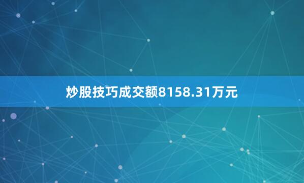 炒股技巧成交额8158.31万元