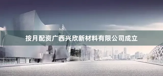 按月配资广西兴欣新材料有限公司成立